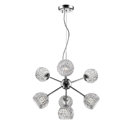 Z-Lite Laurentian 7 Light Pendant, Chrome+ Crystal 909-7